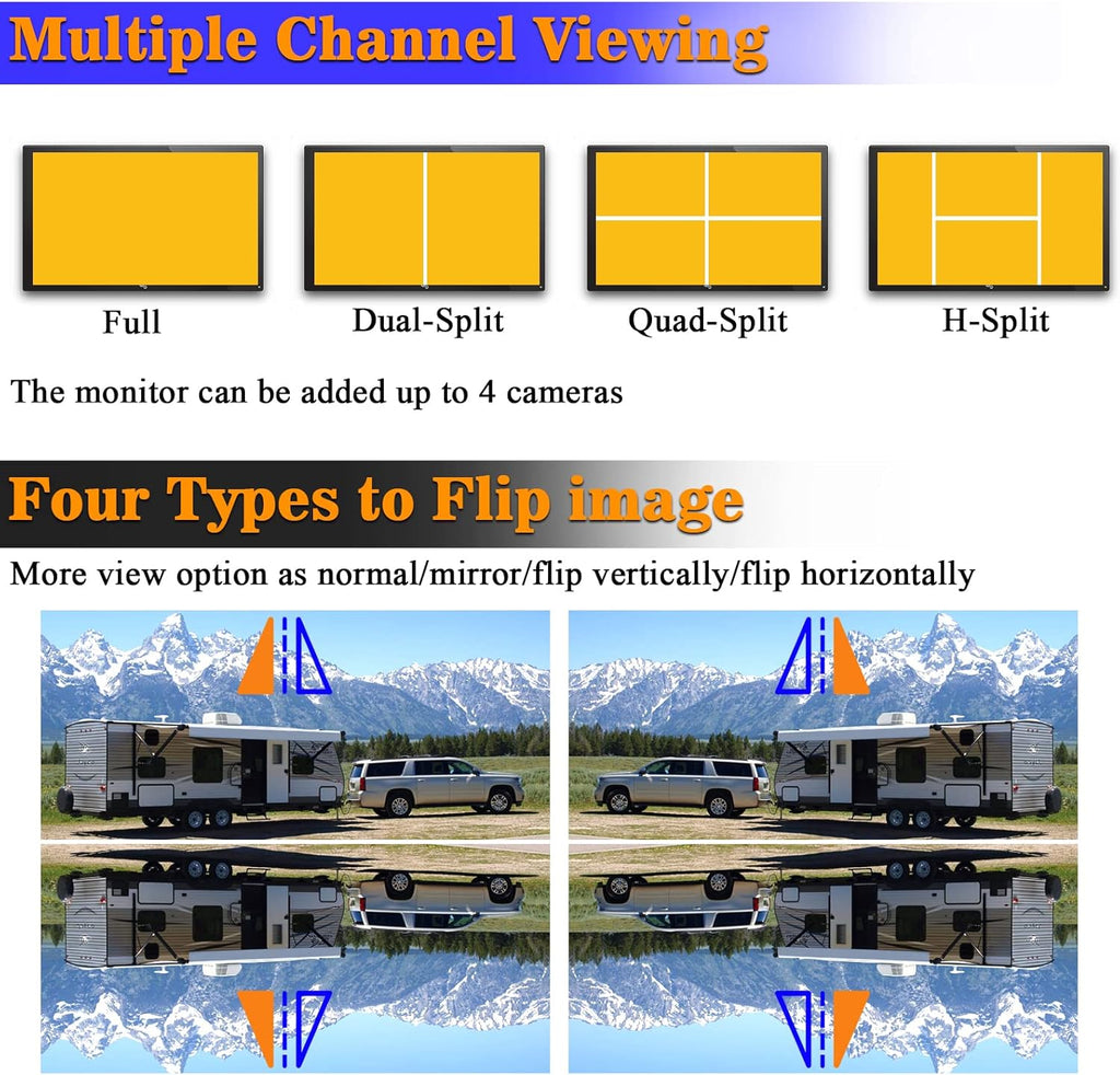Wireless HD 1080P Backup Camera with 7 Inch Monitor L4313