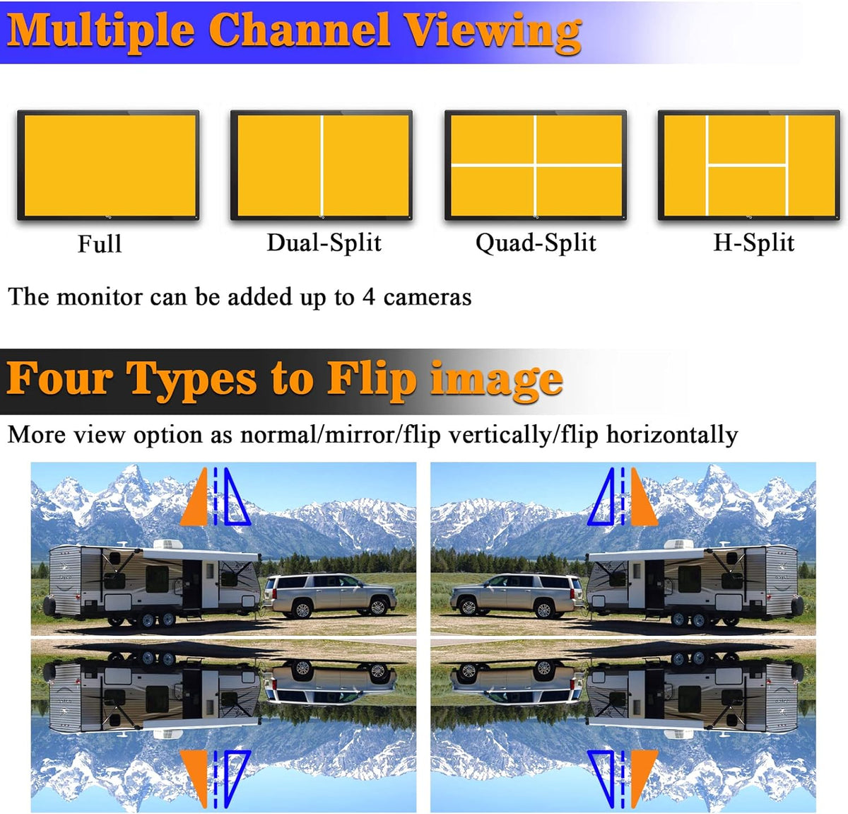 Wireless HD 1080P Backup Camera with 7 Inch Monitor L4313