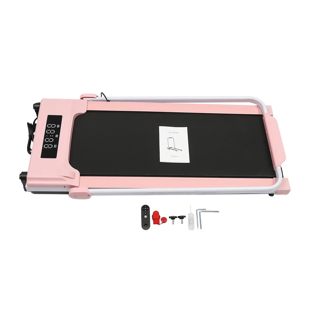 2 In 1 Electric Treadmill Walking Pad with Remote Black W33465