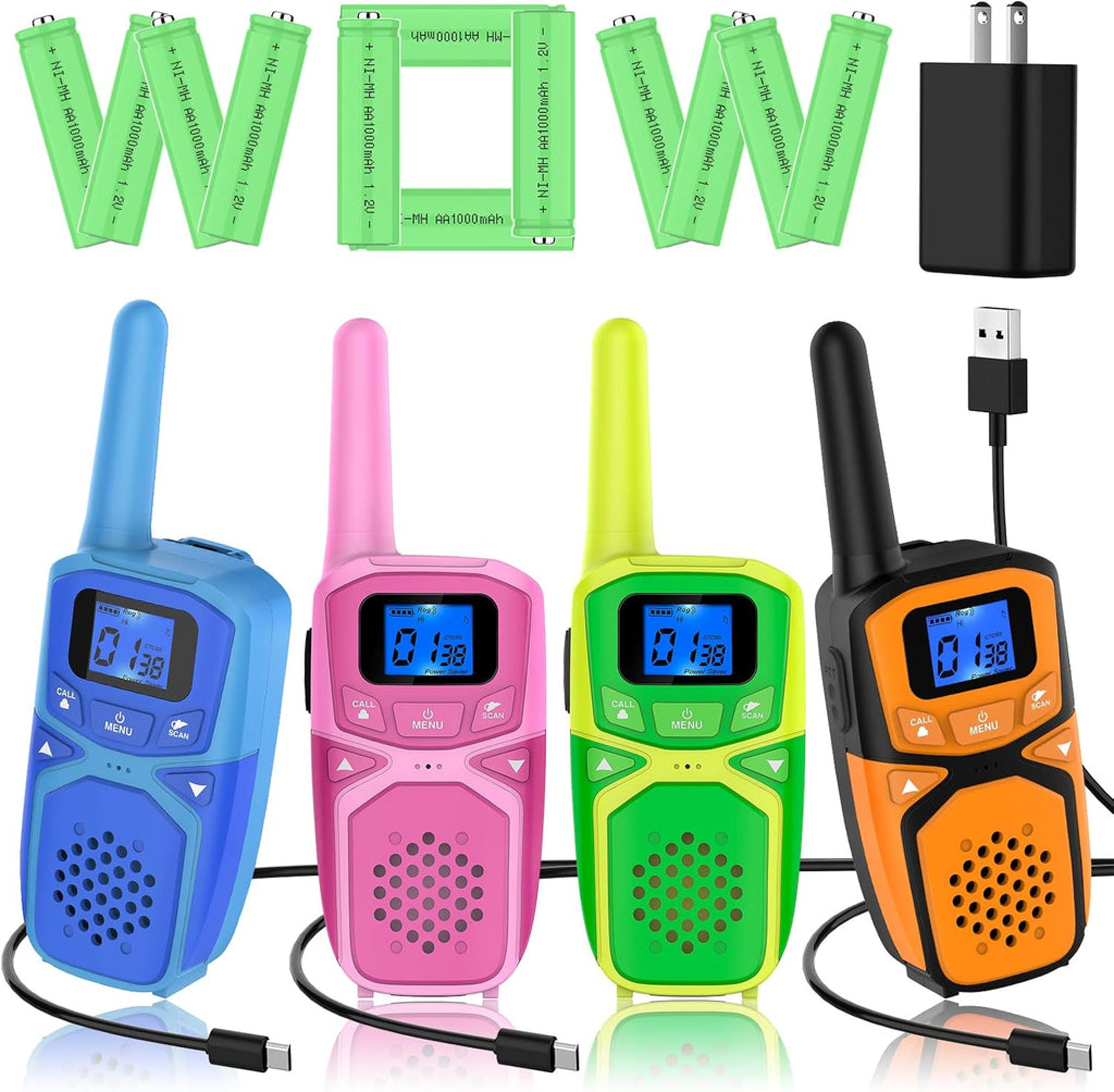 Rechargeable 4 Pack Walkie Talkies I624081