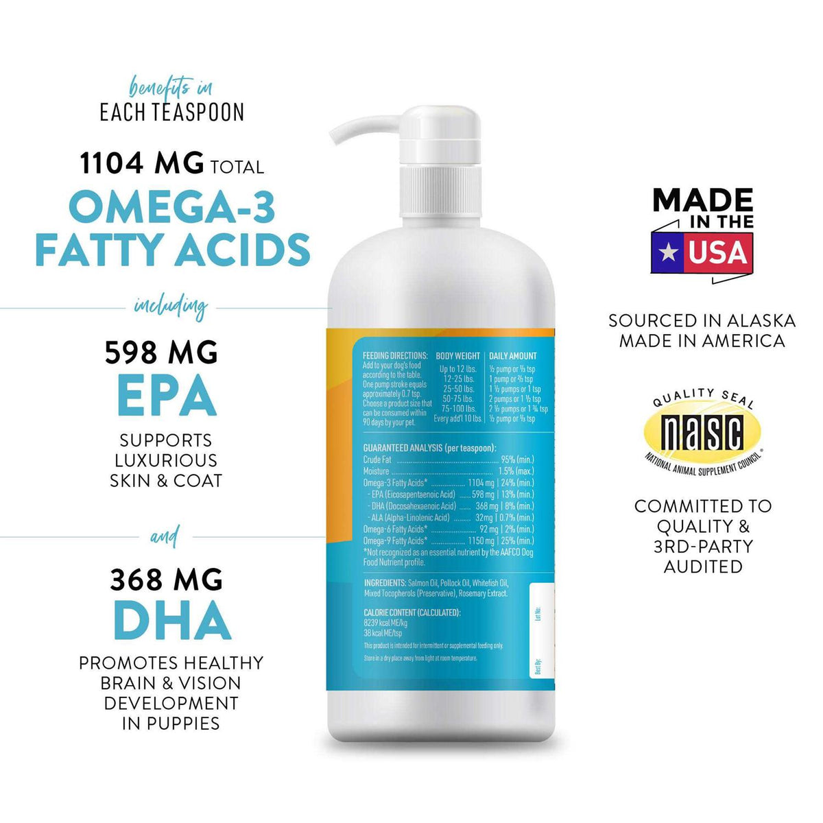 Salmon Oil Omega 3 Dog Food Supplement J339906