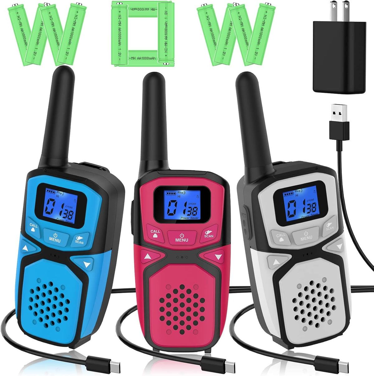 Rechargeable 4 Pack Walkie Talkies I624081