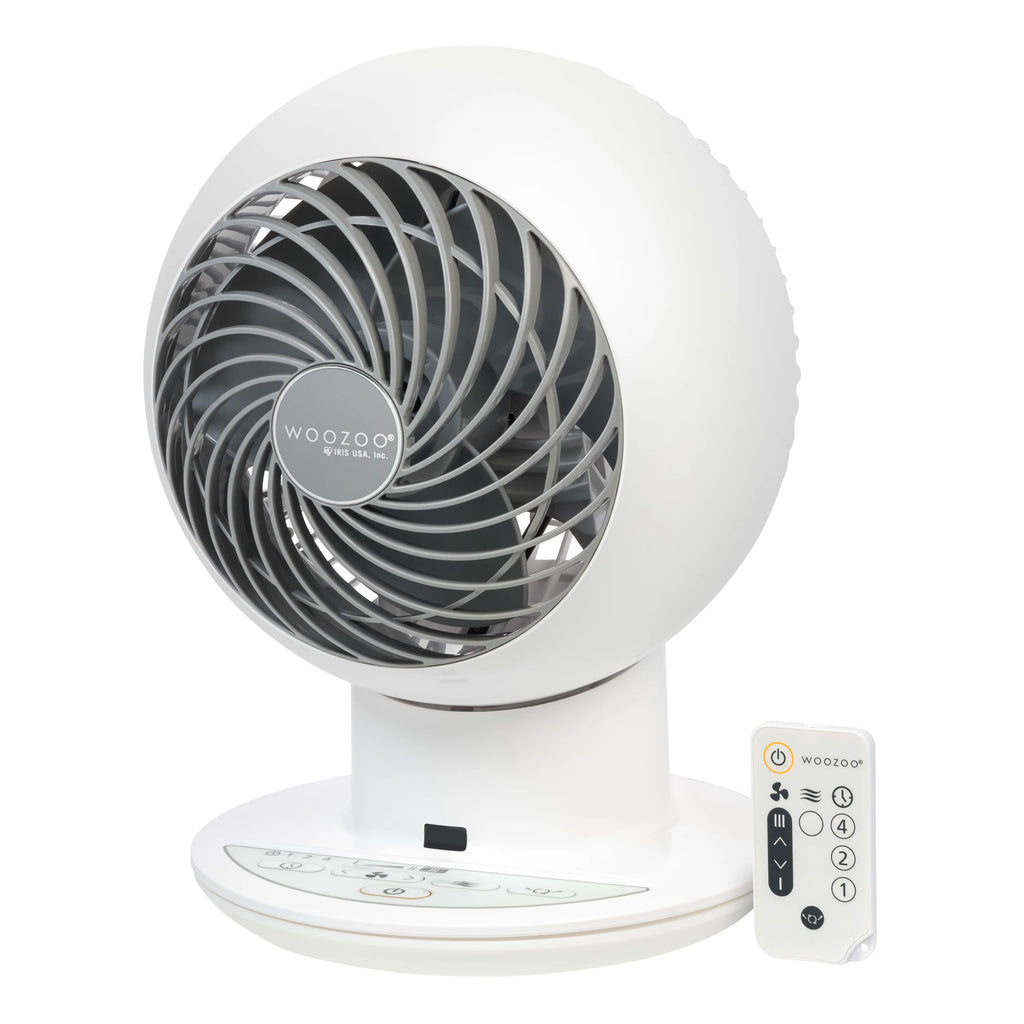 White Compact Oscillating Circulator Fan with Remote R39332