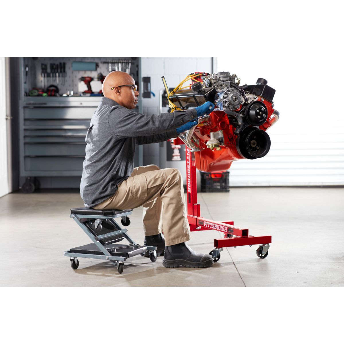 2-in-1 Mechanics Seat and Creeper F8819