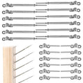 12 Set Cable Railing Kit 1/8 T316 Stainless Steel Turnbuckle Hardware F7865
