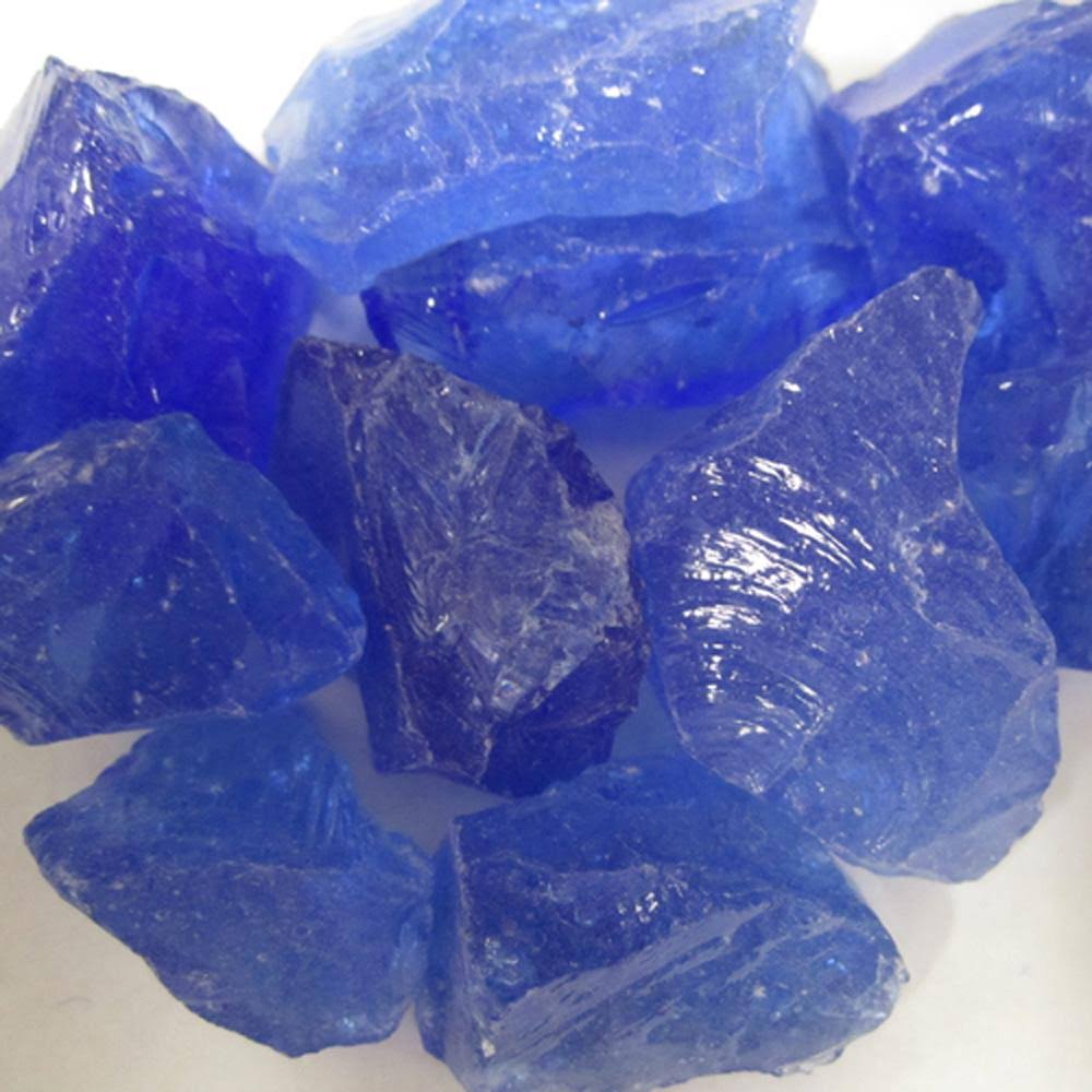 Recycled Fire Pit Fire Glass in Ocean Blue G426