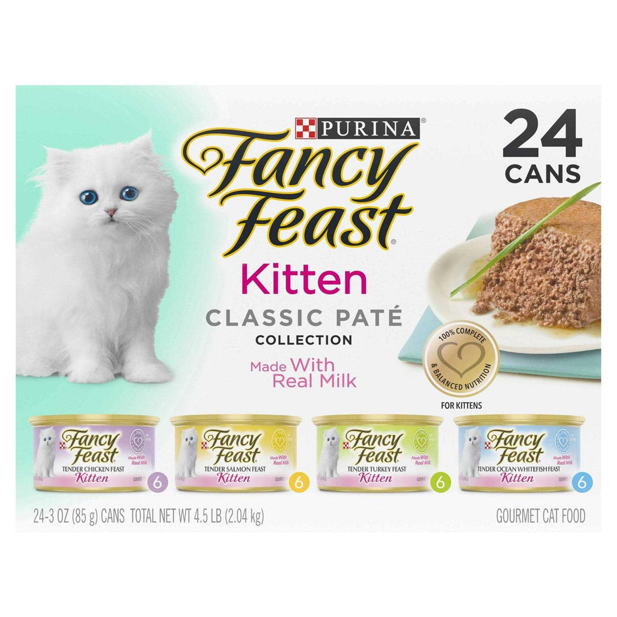Grain Free Pate Wet Kitten Food Variety Pack B887894