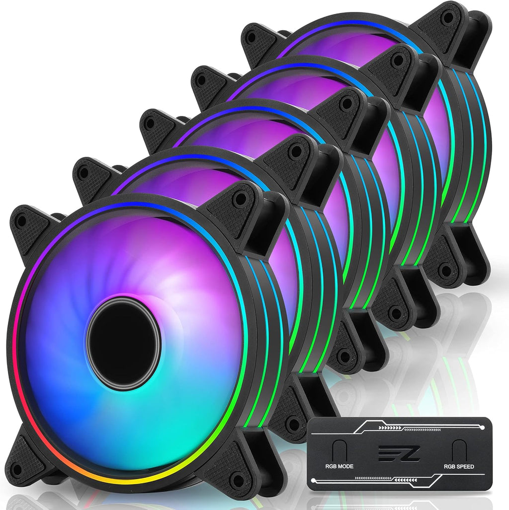 120mm RGB PWM Case Fan 5 Pack J173056
