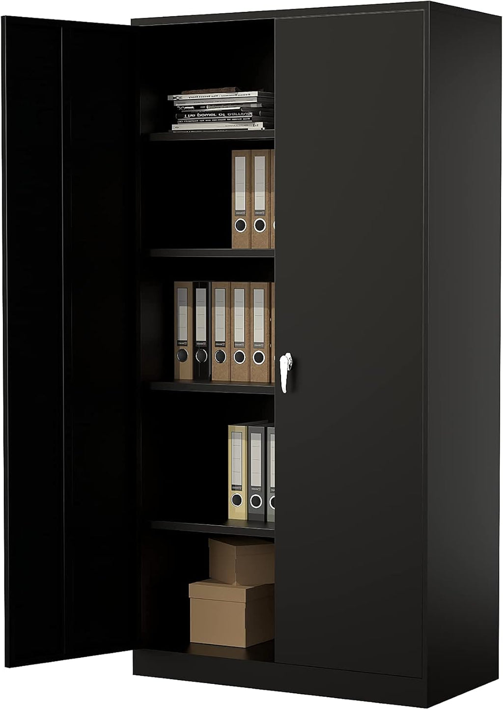 42” Tall Steel Storage Cabinet with Locking Door and 2 Adjustable Shelves I7038
