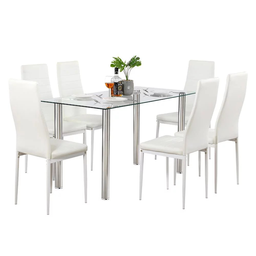 7 Piece Dining Table Set with 6 Chairs S4435