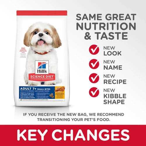 Adult 7+ Small Bites Chicken Meal Dry Dog Food L55403