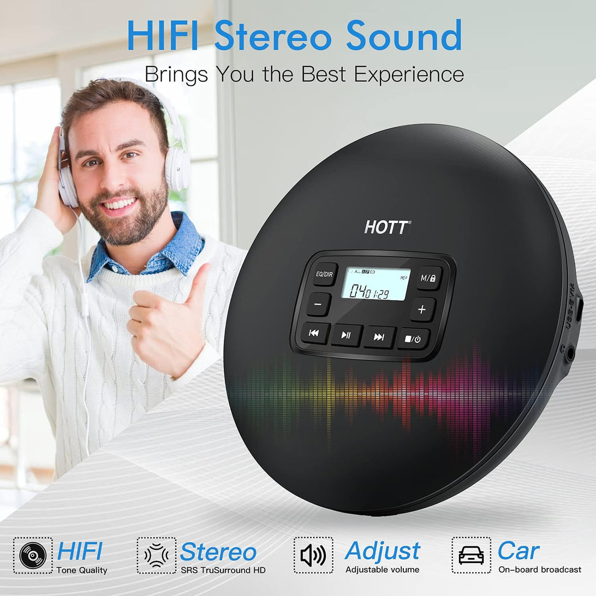 Portable CD Player with Headphones Q364200