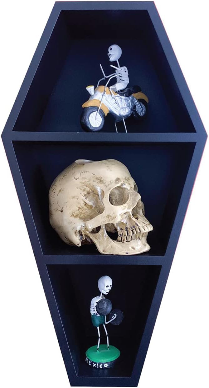 Black Wooden Floating Shelf 14 Inches Tall 7 Inches Wide Pack of 2 I374615