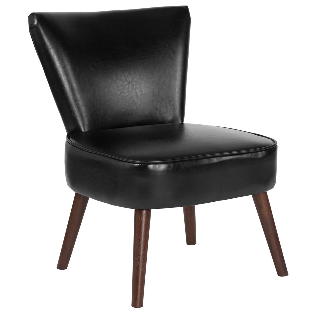 Black LeatherSoft Retro Chair Q129158