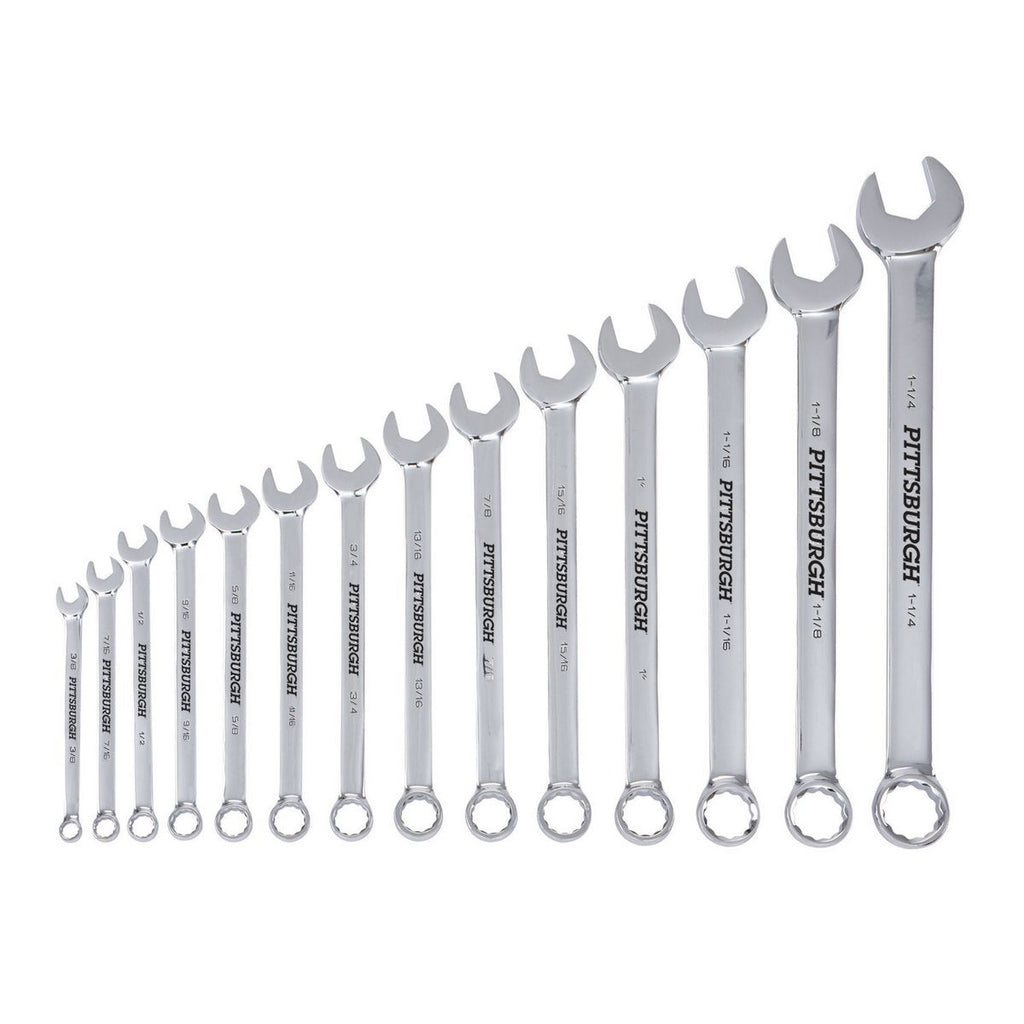 SAE V-Groove Combination Wrench Set, 14 Piece M34256