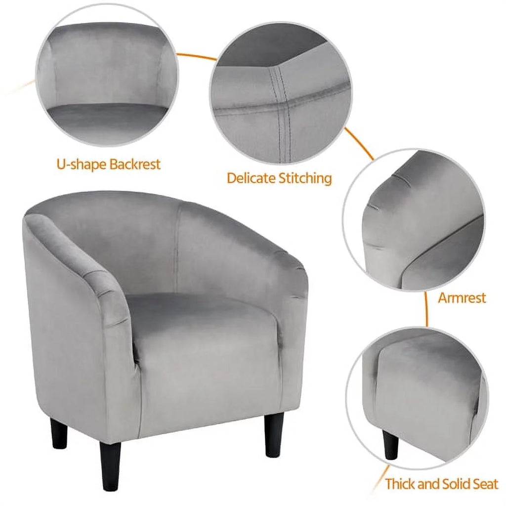 Ivory Polyester Boucle Accent Chair G92162