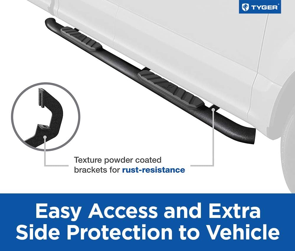 Textured Black 3.5 inch Running Boards Side Step Nerf Bars X9952