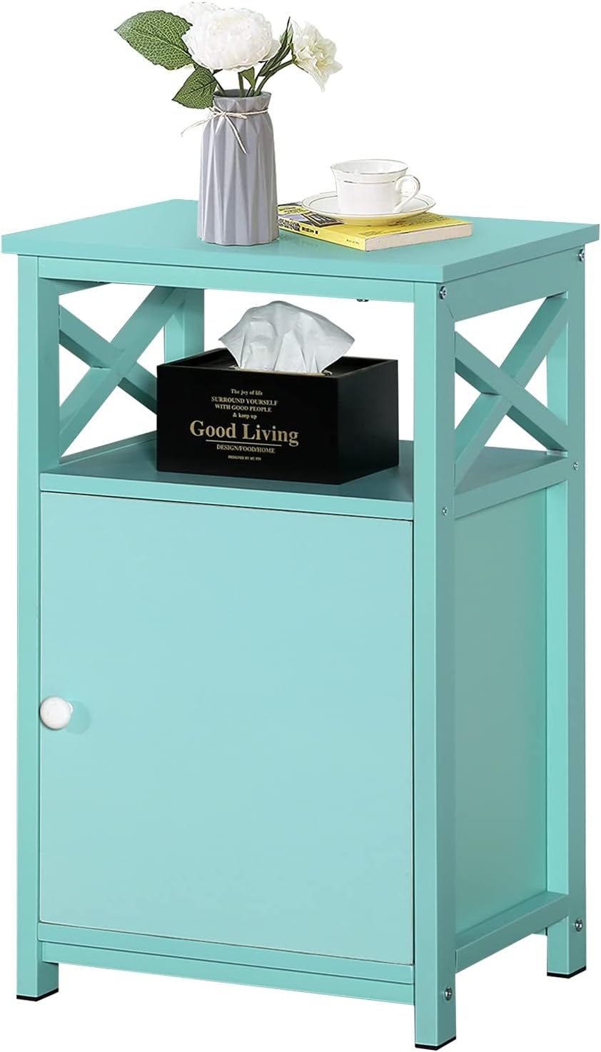 Brown Storage Cabinet and Drawer Nightstand H97901
