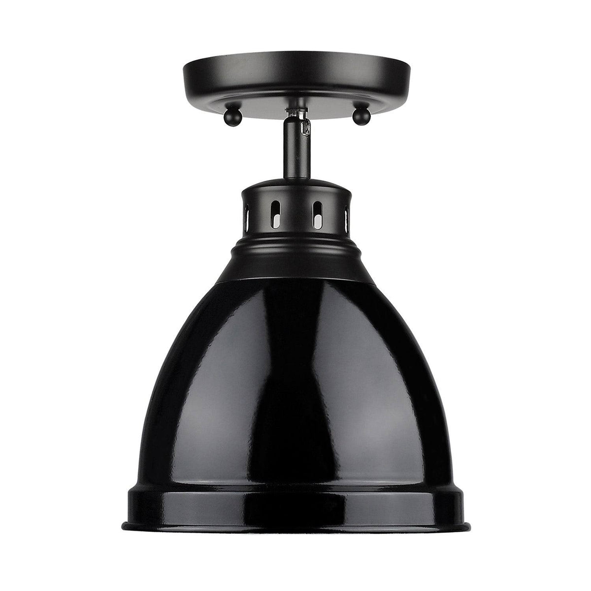 Flush Mount Light with Matte Black Shade D64849