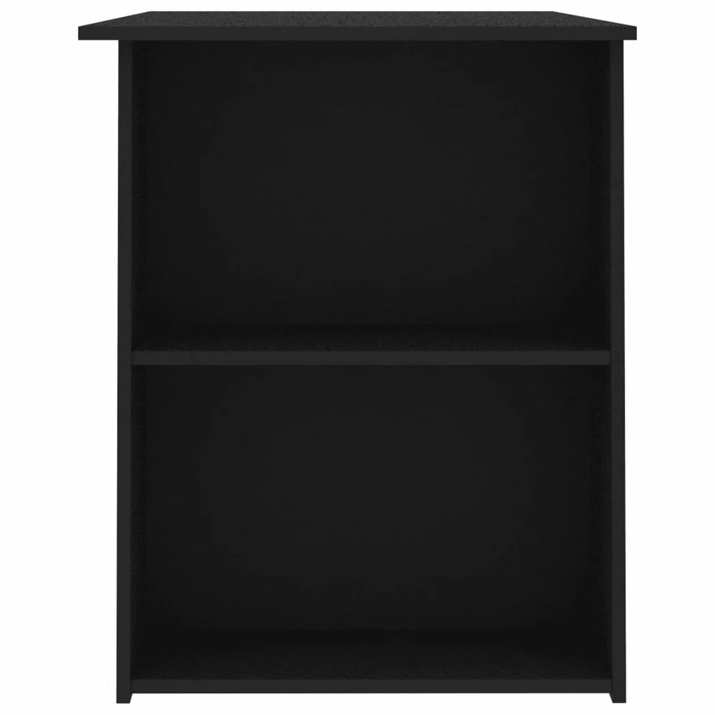 Black Computer Desk with Storage Shelves I55976