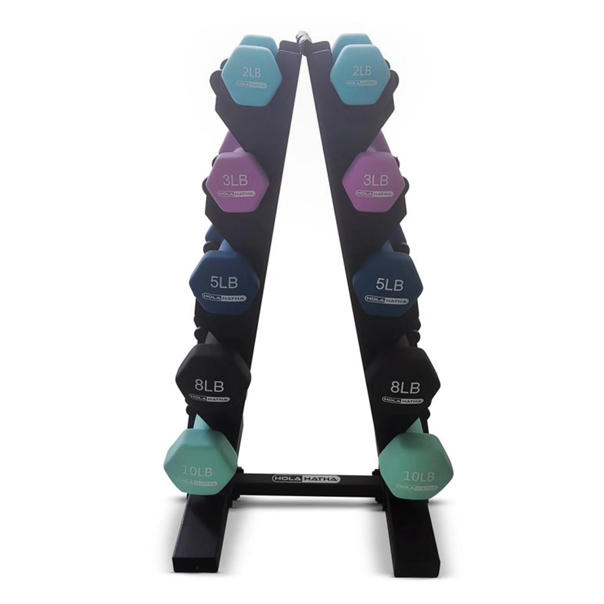 3, 5, and 8 Pound Dumbbell Hand Weight Set with Storage Rack Q5028