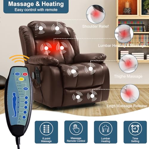Large Power Lift Recliner Chair with Heat and Massage X211
