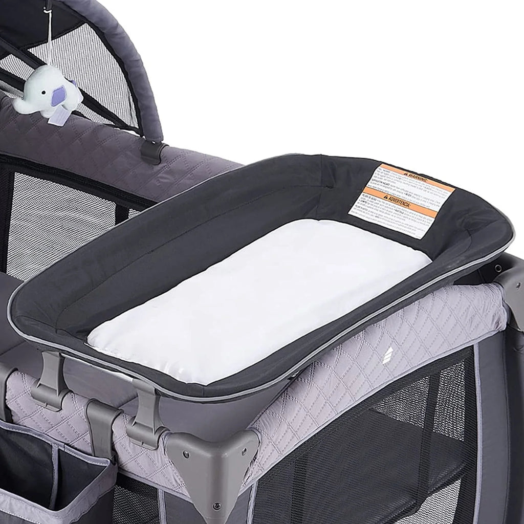 Portable Baby Play Yard with Wheels, Canopy, Changing Table L432574