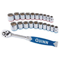 3/8 in. Drive SAE and Metric Chrome Socket and Ratchet Set, 21-Piece L960