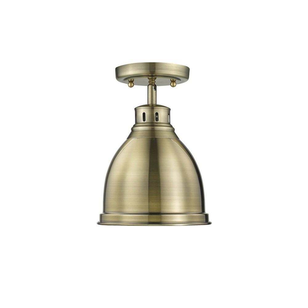 Flush Mount Light with Matte Black Shade D64849