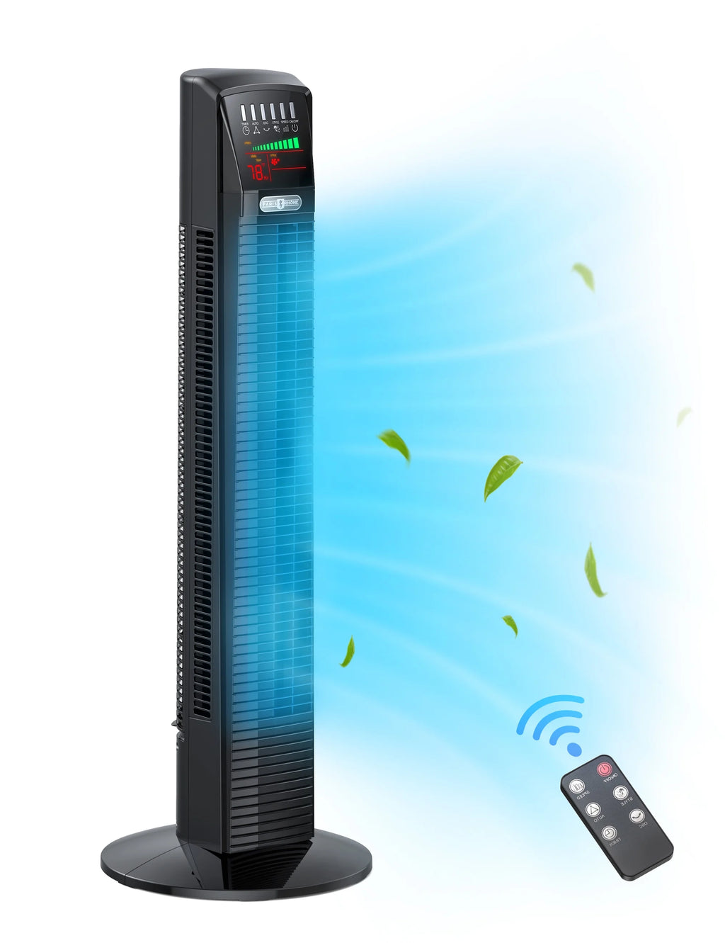 36 Standing Floor Fan with Remote, Oscillating Fan N817