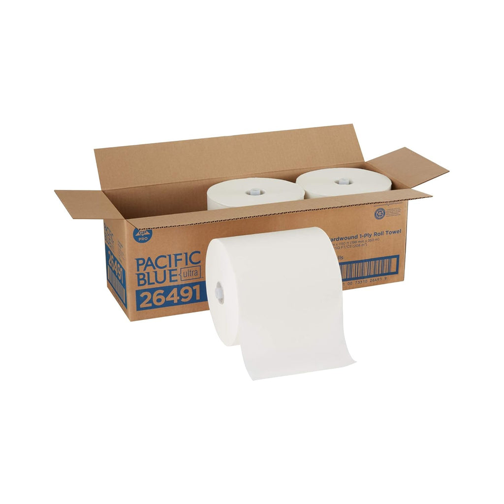 White Recycled Paper Towel Rolls B585