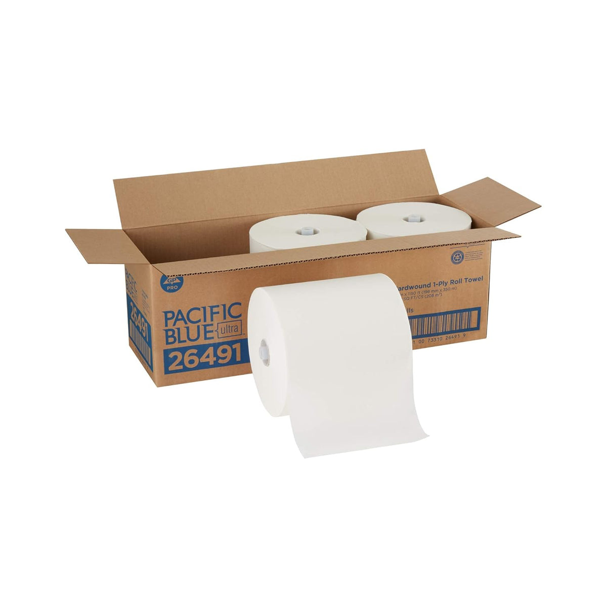 White Recycled Paper Towel Rolls B585