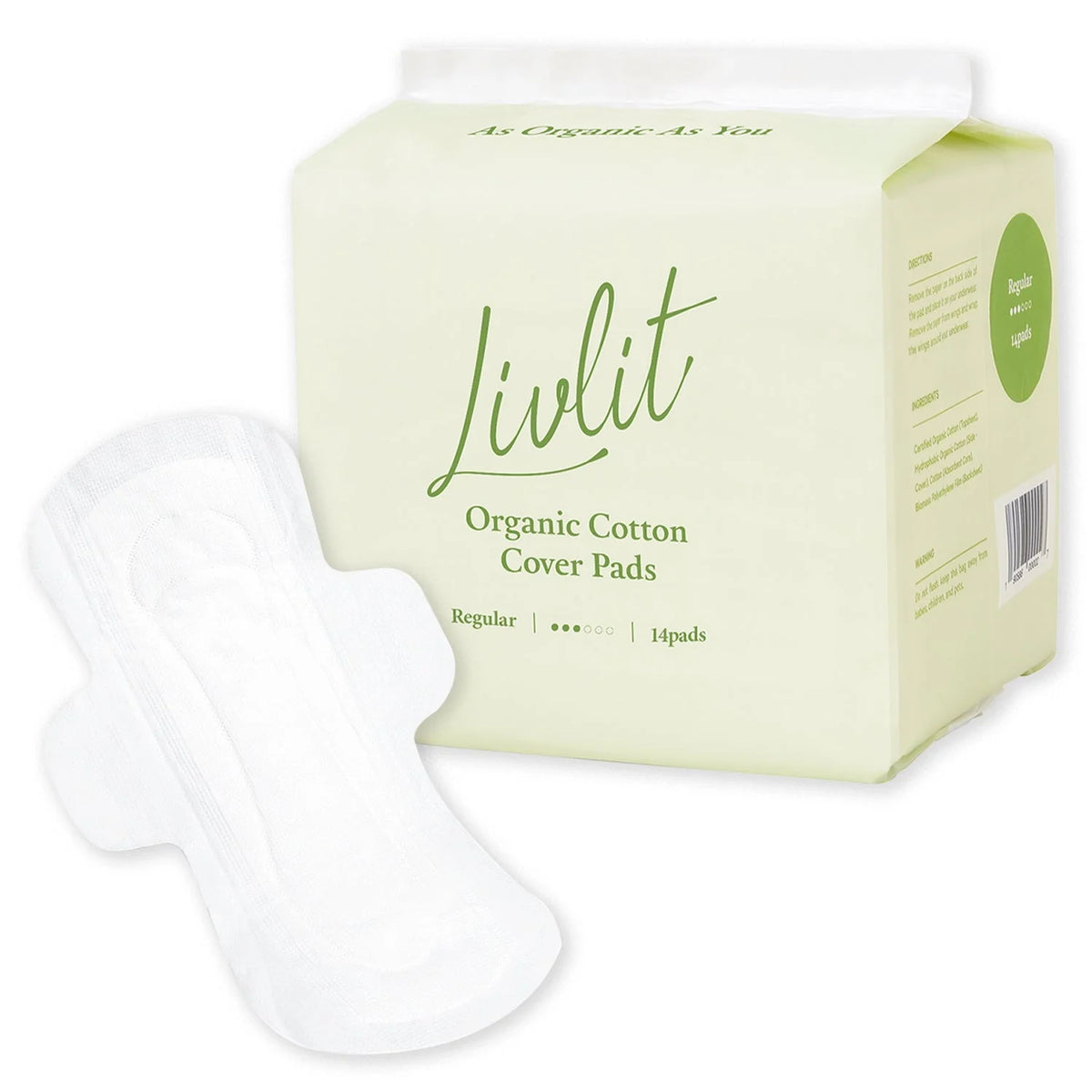 Regular Size Organic Cotton Pads 14 Count E8700