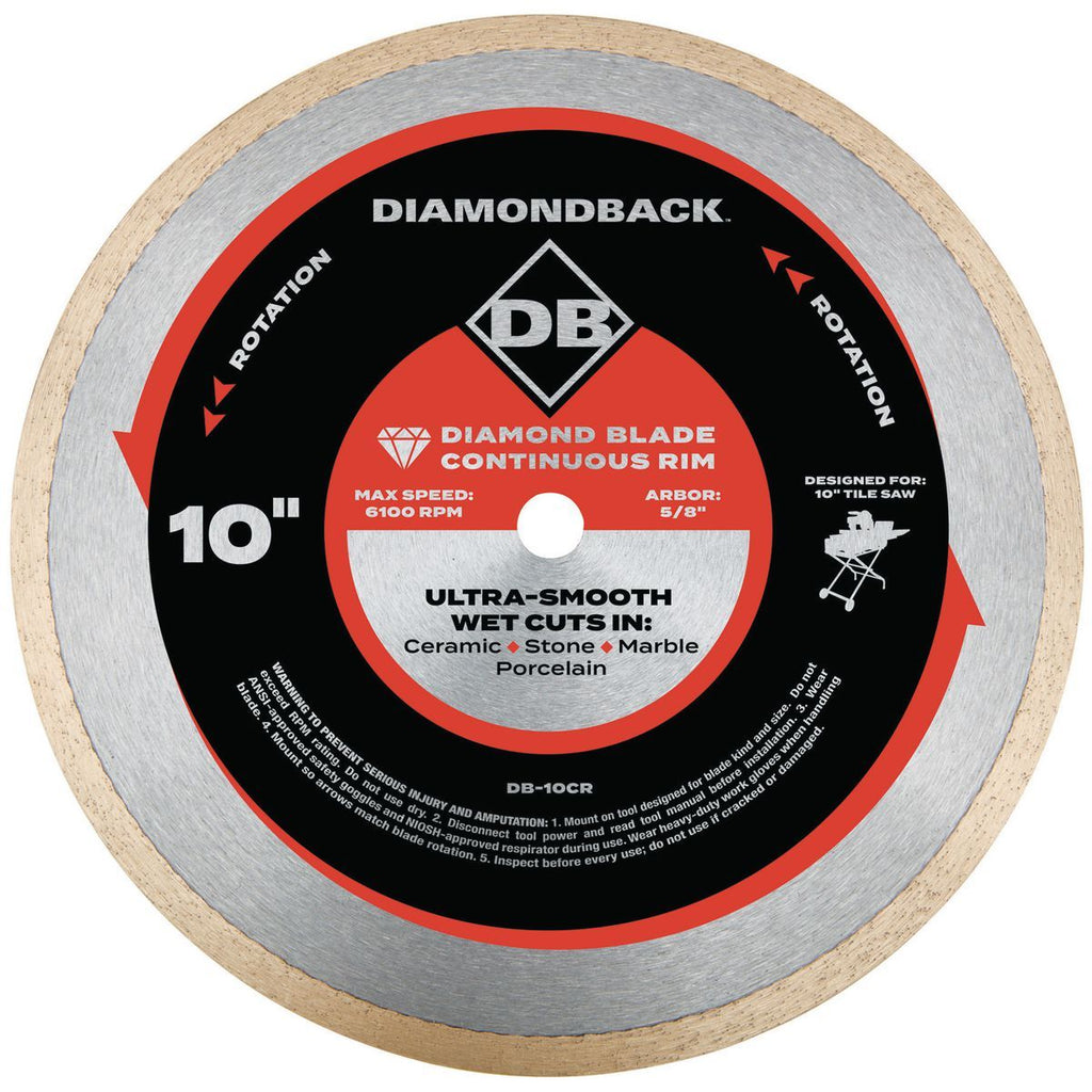 10 in. Continuous Rim Wet Cut Diamond Blade V424501
