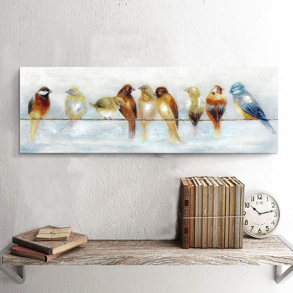 Abstract Birds Canvas Wall Art Sparrow Painting U489606