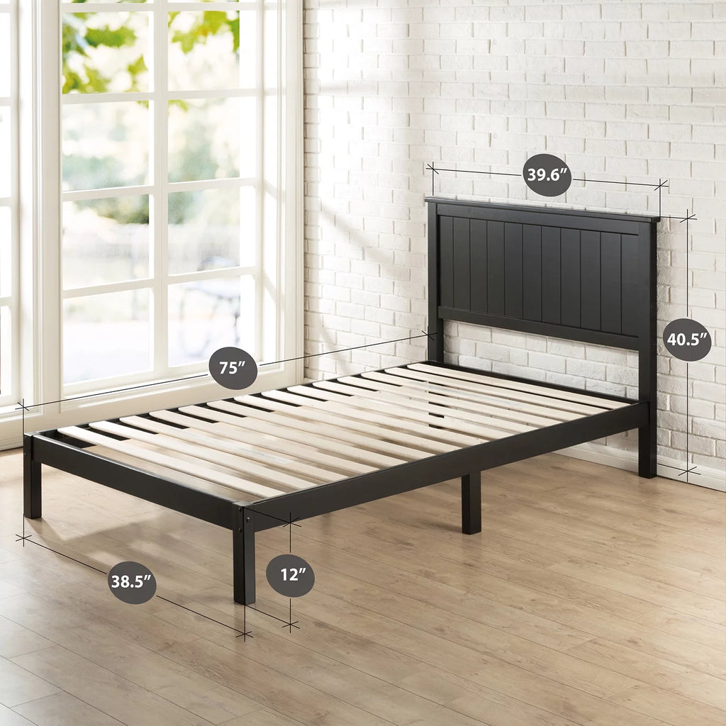 Wood Platform Bed Frame Full S6122