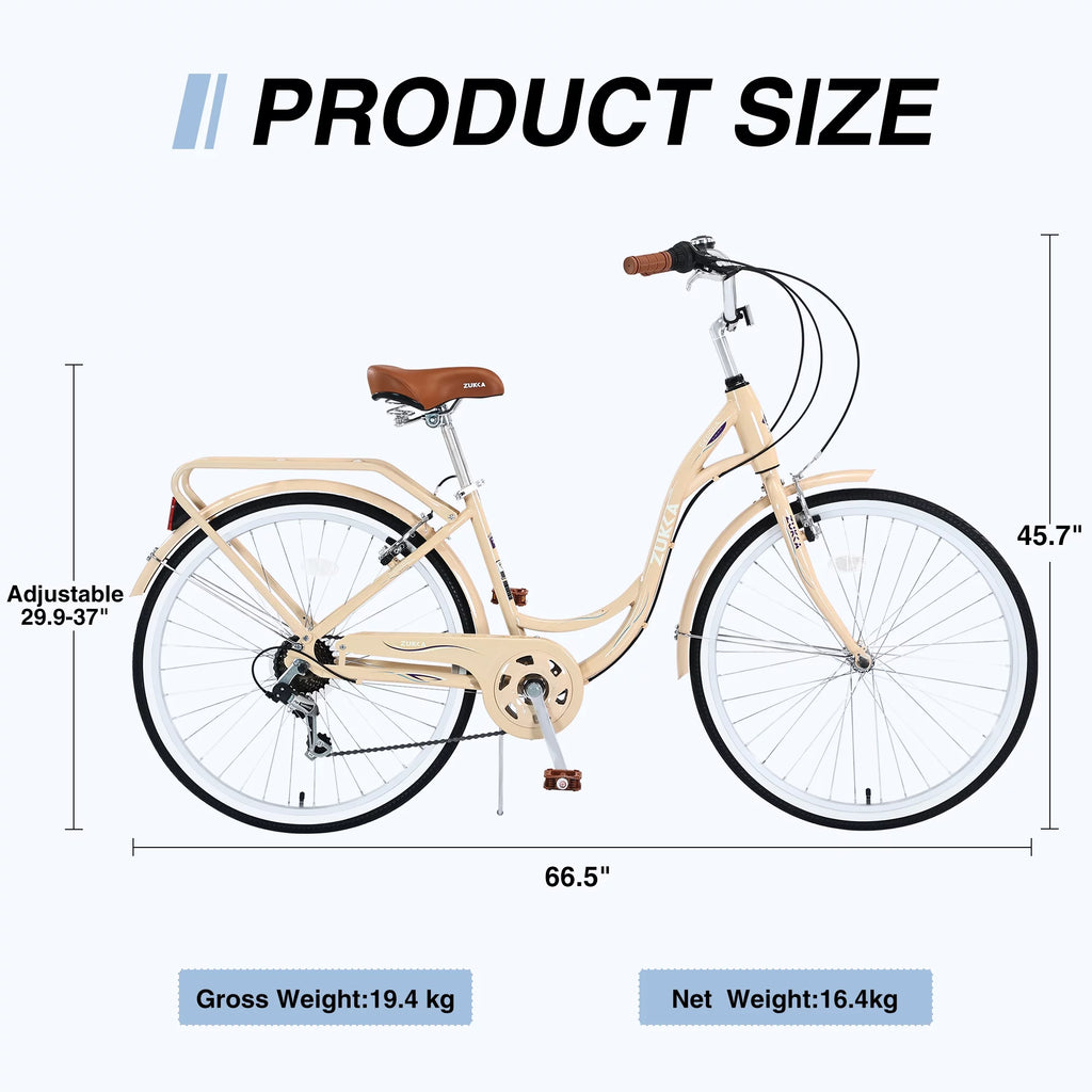 Mint Green 7 Speed Steel Frame Beach Cruiser Bike I19195