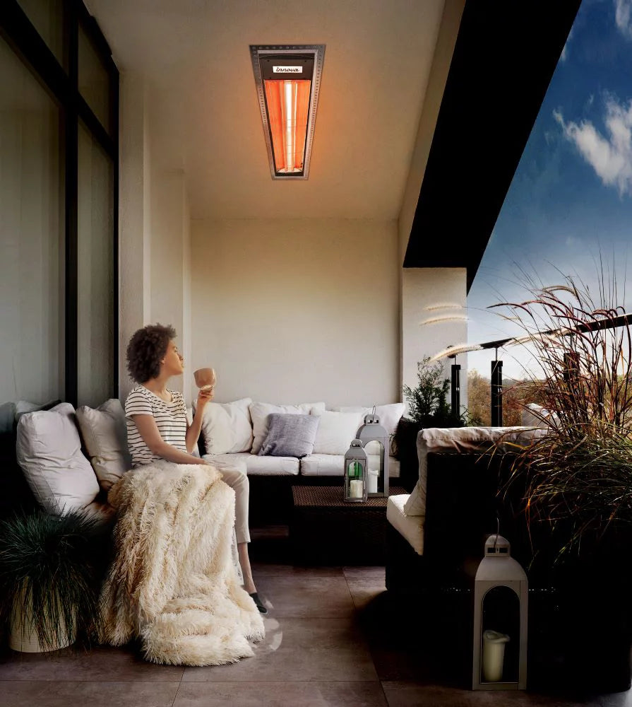 4000 Watt Electric Infrared Dual Element Heater White S1707