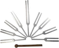 9Pc Tuning Forks with Wood Hammer Mallet X406963