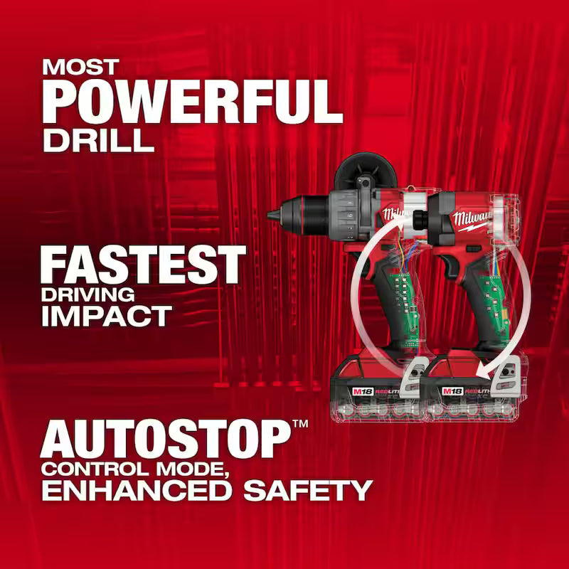 18-Volt Lithium-Ion Brushless Cordless Hammer Drill and Impact Driver Combo Kit F4243
