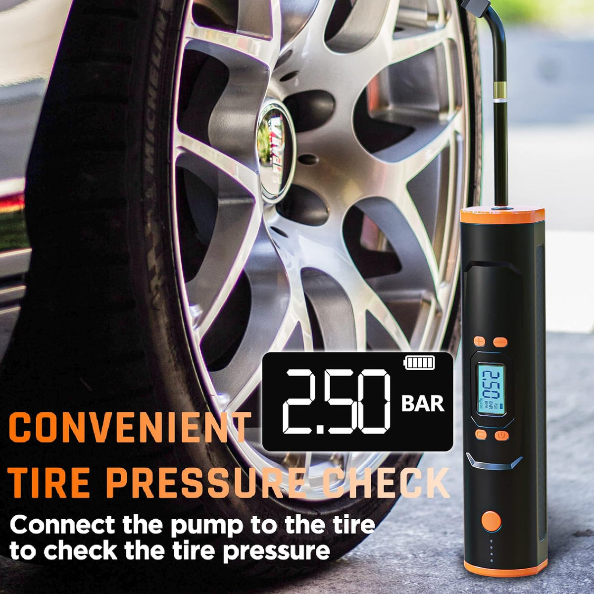 Portable Air Compressor 150 PSI Cordless Tire Inflator B9086