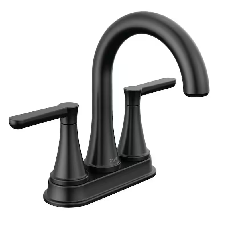 4 in. Centerset Double Handle Bathroom Faucet Matte Black U6216