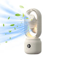 White 3 Speeds Bladeless Tower Fan with Humidifier A229