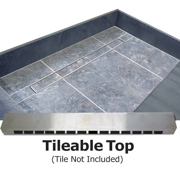 Double Threshold Shower Base with Drain D851