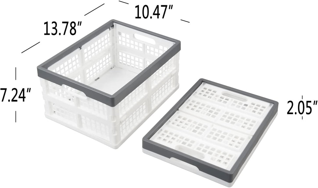 16 L Plastic Collapsible Storage Crates, 2 Packs L533946