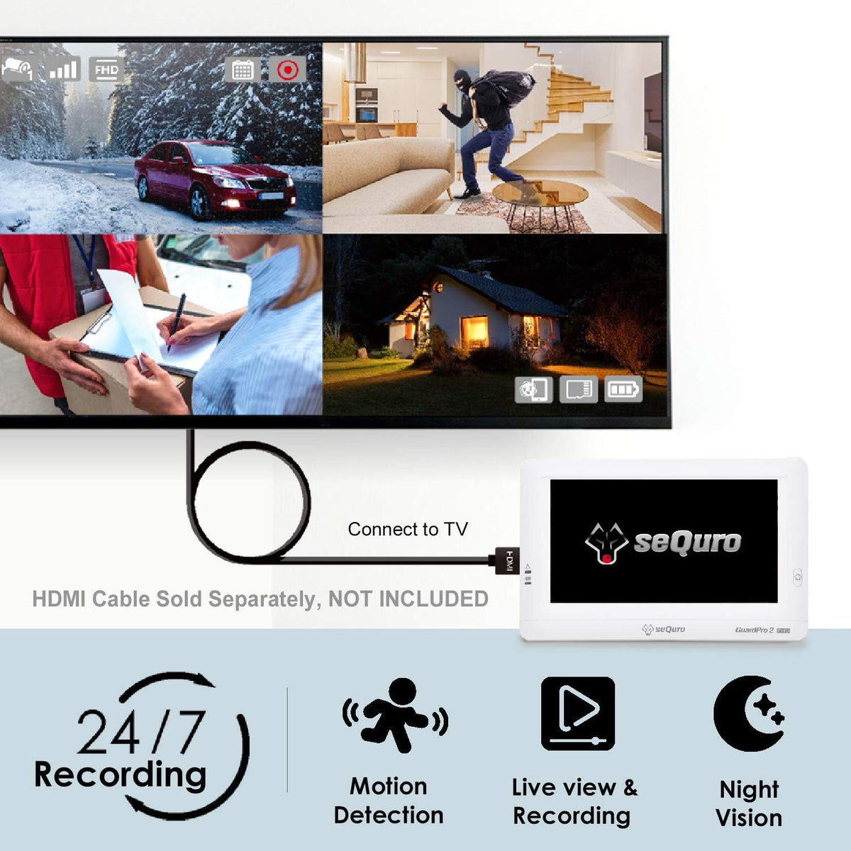 Wireless Security Camera System with Monitor B77550