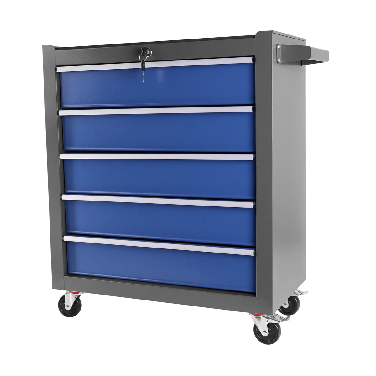 Blue 5 Drawers Rolling Tool Chest with Wheels Y2683