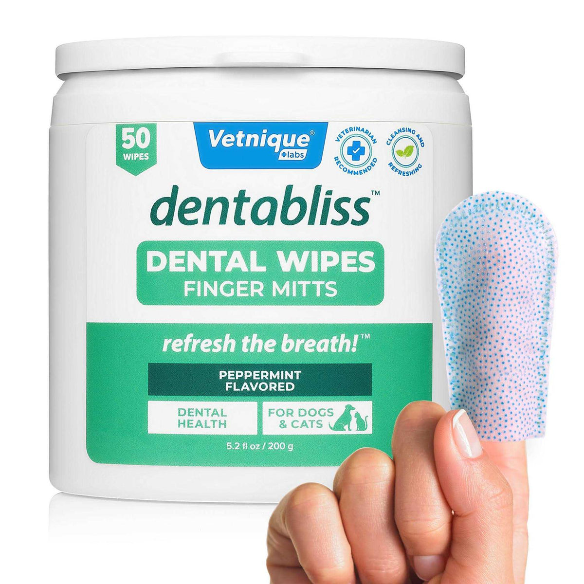 Dental Wipes Finger Mitts 50 Count Jar S246740