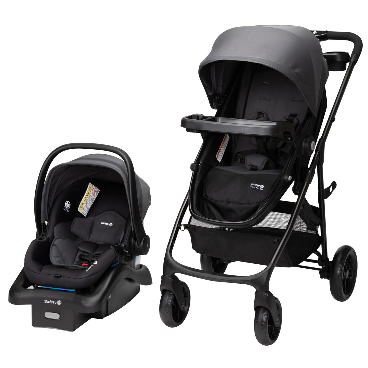Grey Modular Travel System Stroller with Infant Car Seat C888