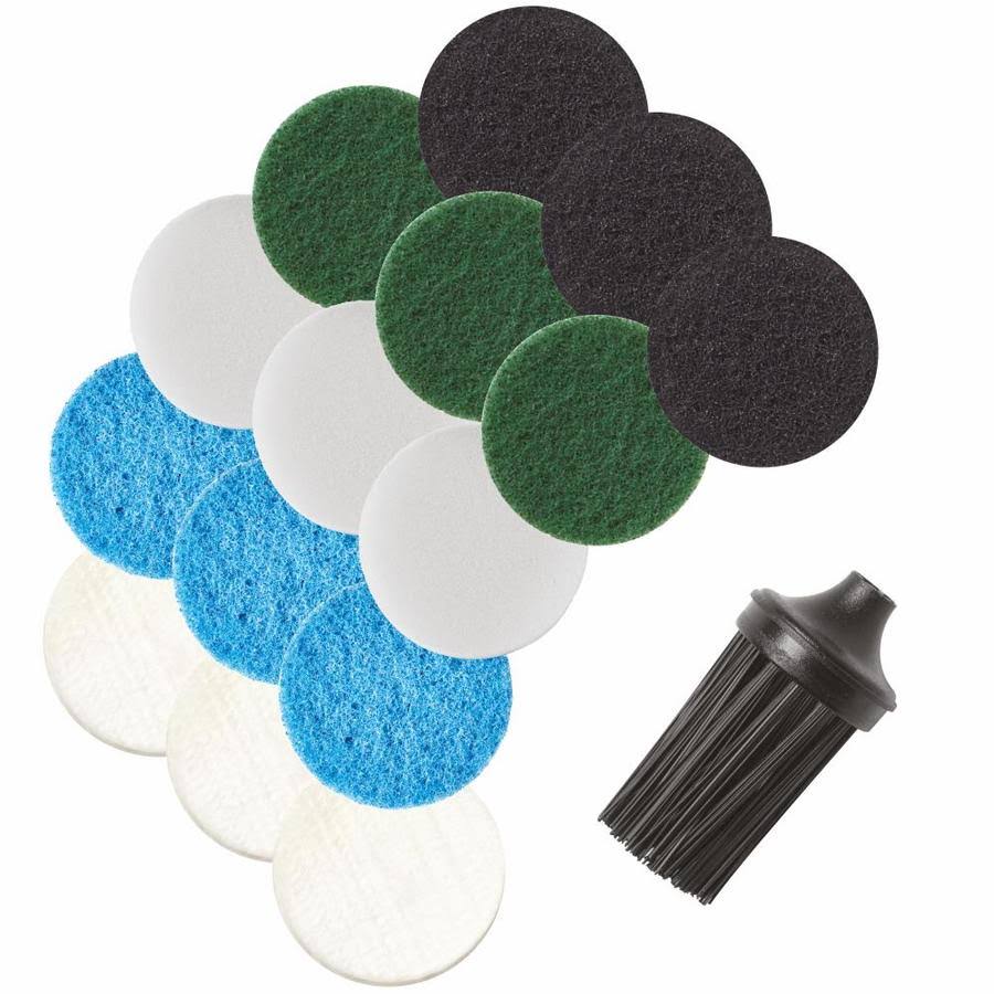 15 Pads Accessory Kit with Corner Brush and Textile Bag S2992